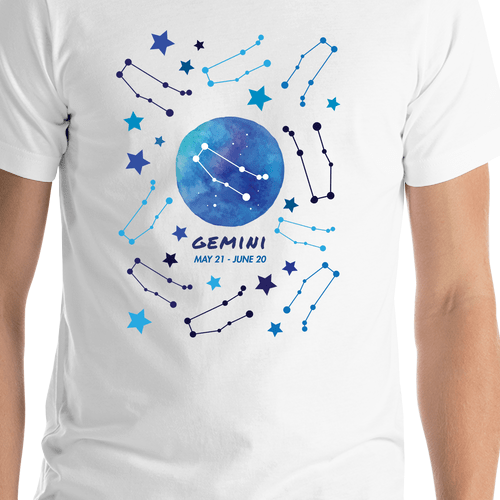 Zodiac Sign T-Shirt - Gemini - Shirt Close-Up View