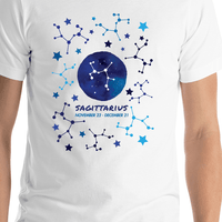 Thumbnail for Zodiac Sign T-Shirt - Sagittarius - Shirt Close-Up View