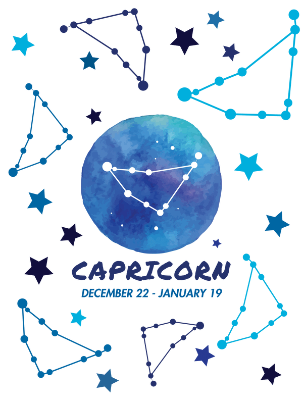 Zodiac Sign T-Shirt - Capricorn - Decorate View