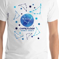 Thumbnail for Zodiac Sign T-Shirt - Capricorn - Shirt Close-Up View