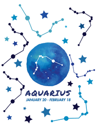 Thumbnail for Zodiac Sign T-Shirt - Aquarius - Decorate View