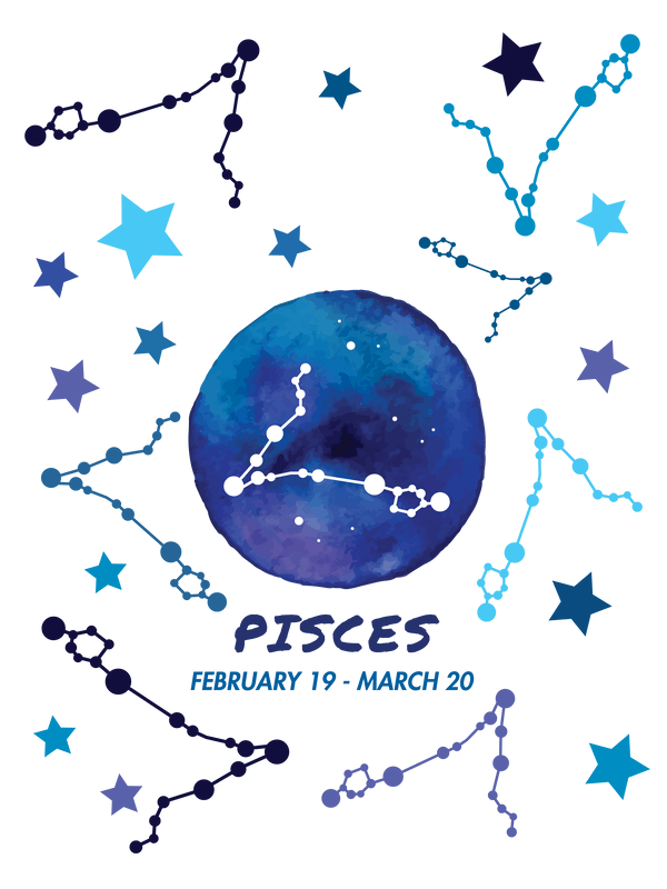 Zodiac Sign T-Shirt - Pisces - Decorate View