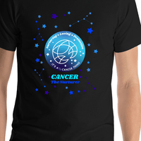 Thumbnail for Zodiac Sign T-Shirt - Cancer - Shirt Close-Up View