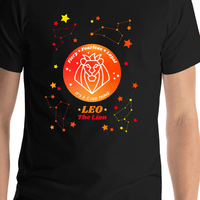 Thumbnail for Zodiac Sign T-Shirt - Leo - Shirt Close-Up View