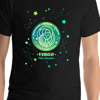 Thumbnail for Zodiac Sign T-Shirt - Virgo - Shirt Close-Up View